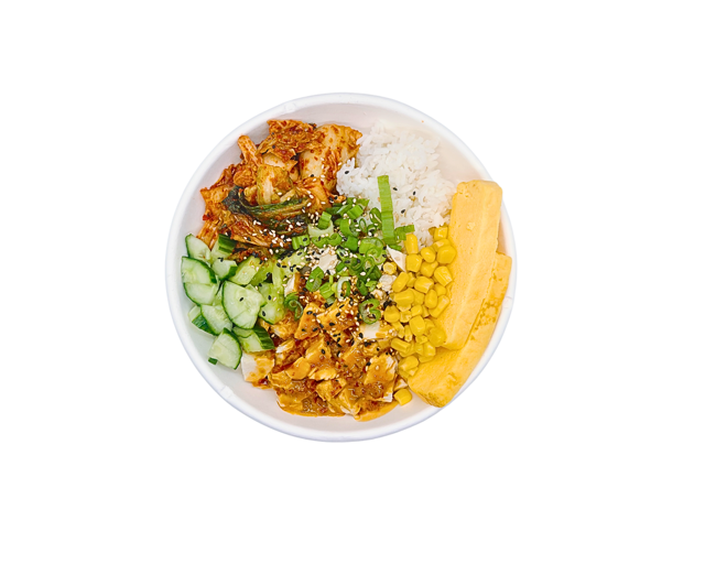 Spicy Chicken Kimchi Bowl.