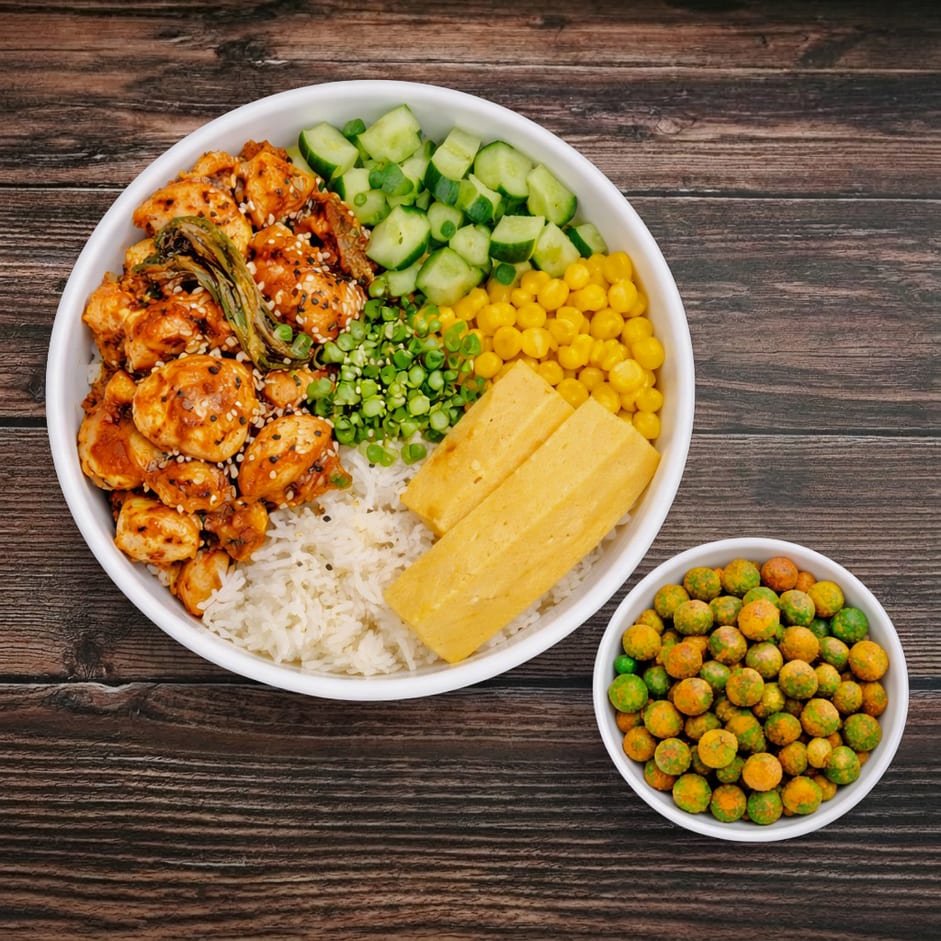 COMBO - Spicy Chicken Kimchi Bowl.