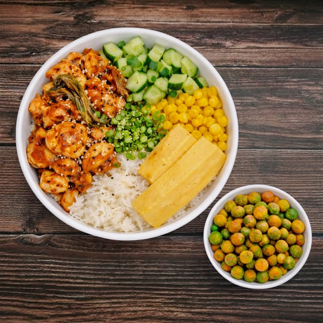 COMBO - Spicy Chicken Kimchi Bowl.