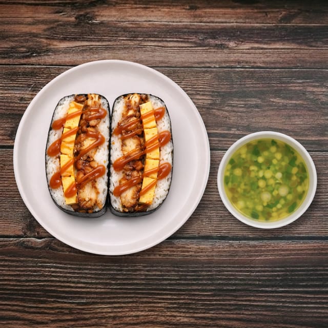 COMBO - Chicken and Egg Musubi.