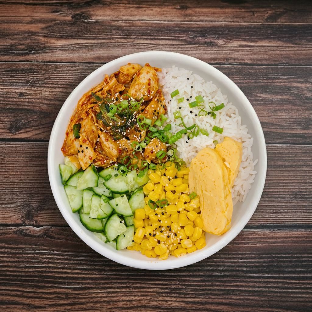 Spicy Chicken Kimchi Bowl.